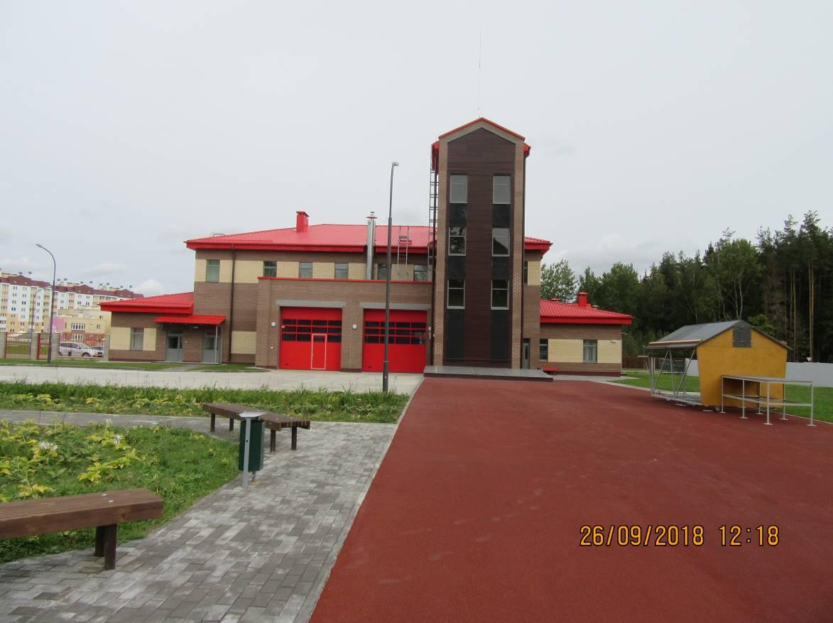Fire station for protection. Ostrovets