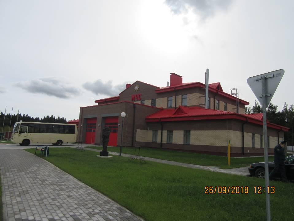 Fire station for protection. Ostrovets